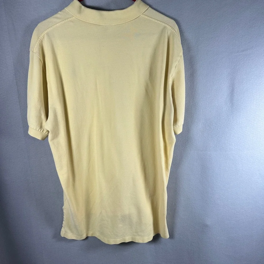 Polo Ralph Lauren Polo Mens L Yellow Short Sleeve Pique Cotton Old Money Preppy
